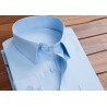 Chemise tissu coton/polyester coloris bleu coupe slim